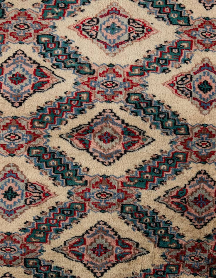 Detail image of 4' 2 x 5' 11  Hand Knotted Bokhara Oriental Wool Rug