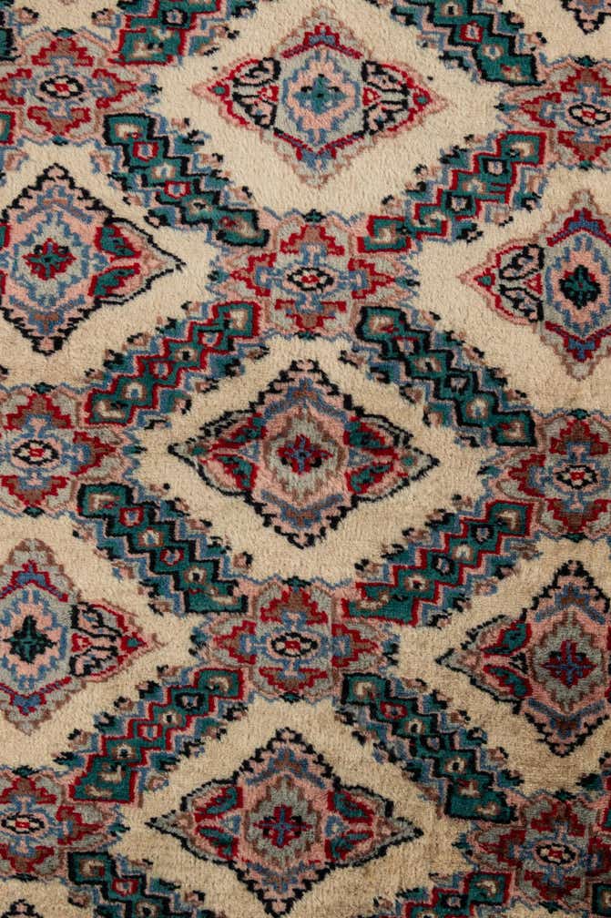 4' 2 x 5' 11 Hand Knotted Bokhara Oriental Wool Rug