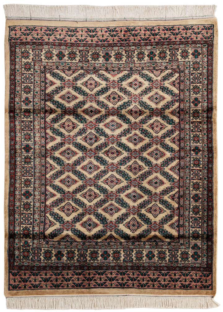 4' 2 x 5' 11 Hand Knotted Bokhara Oriental Wool Rug