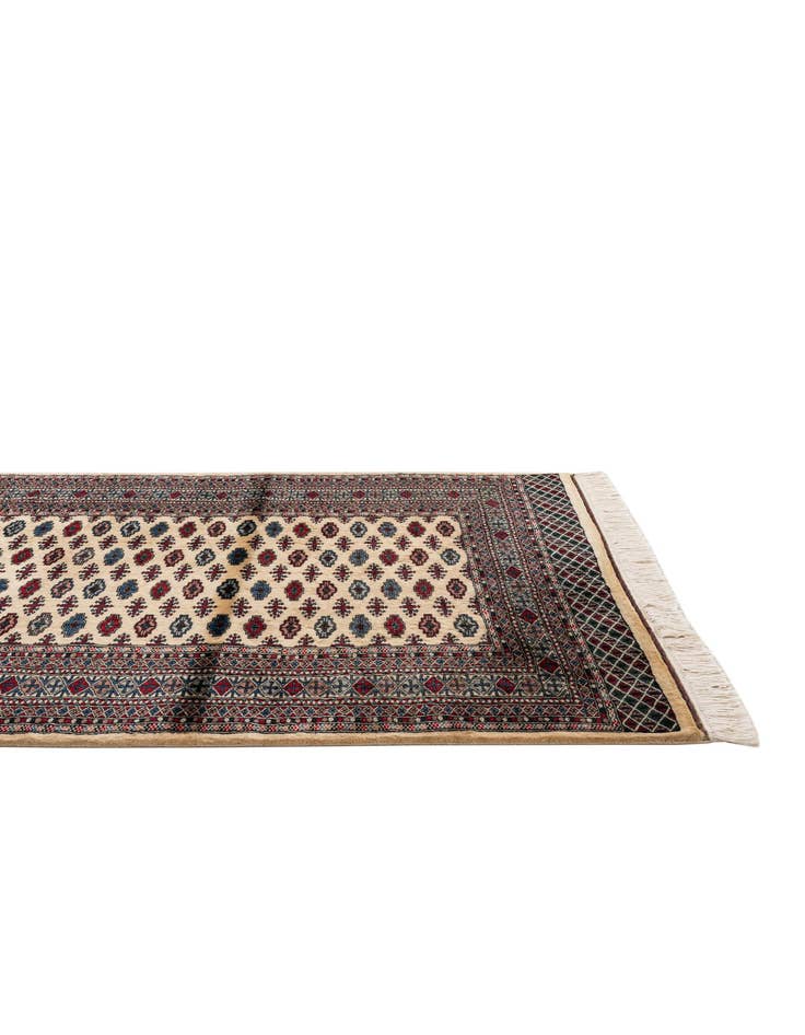 Detail image of 4' 1 x 6' Hand Knotted Bokhara Oriental Wool Rug