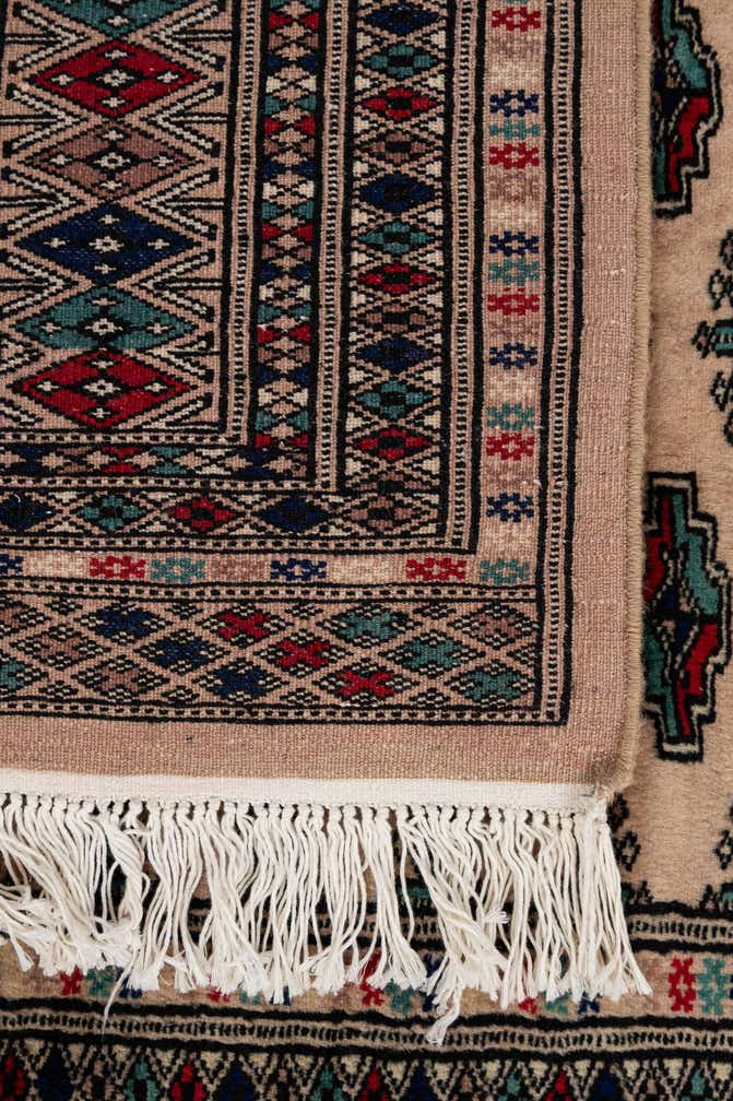 4' 4 x 6' Hand Knotted Bokhara Oriental Wool Rug