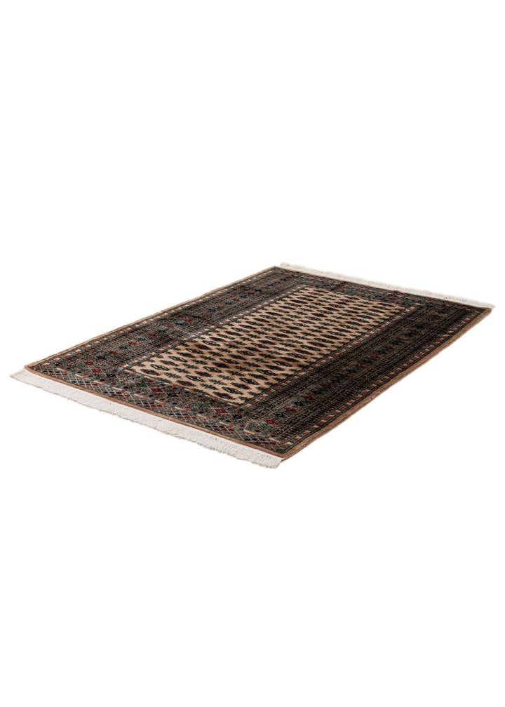 4' 4 x 6' Hand Knotted Bokhara Oriental Wool Rug