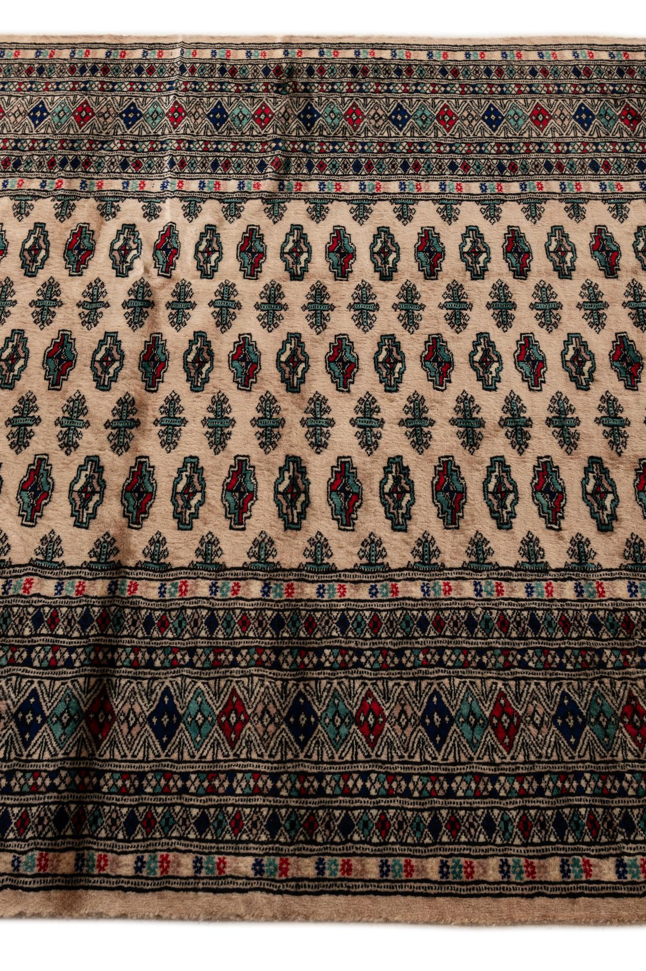 4' 4 x 6' Hand Knotted Bokhara Oriental Wool Rug