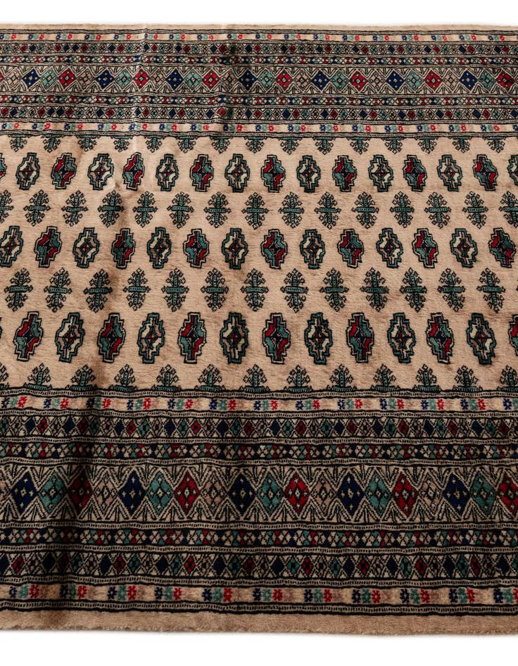 Detail image of 4' 4 x 6' Hand Knotted Bokhara Oriental Wool Rug