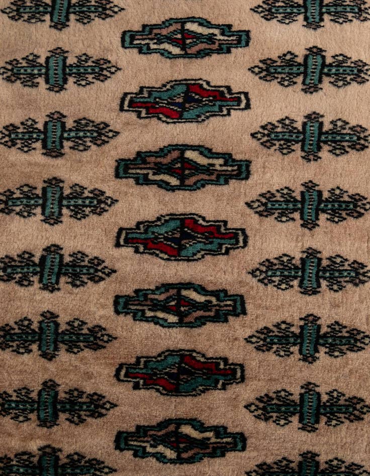 Detail image of 4' 4 x 6'  Hand Knotted Bokhara Oriental Wool Rug