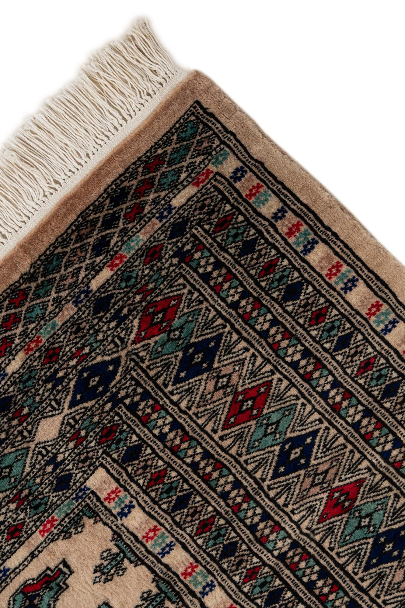 4' 4 x 6' Hand Knotted Bokhara Oriental Wool Rug
