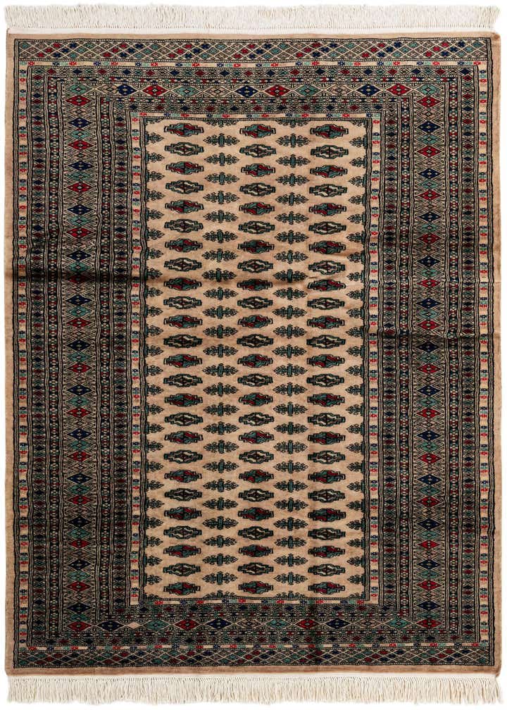 4' 4 x 6' Hand Knotted Bokhara Oriental Wool Rug