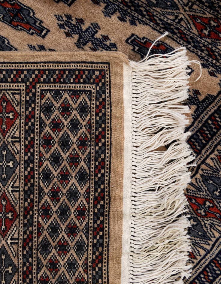Detail image of 2' 1 x 3' 2  Hand Knotted Bokhara Oriental Wool Rug