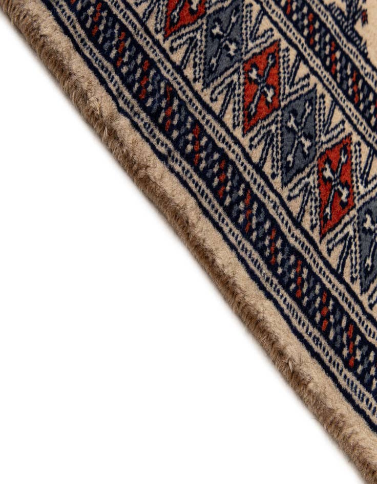 Detail image of 2' 1 x 3' 2  Hand Knotted Bokhara Oriental Wool Rug