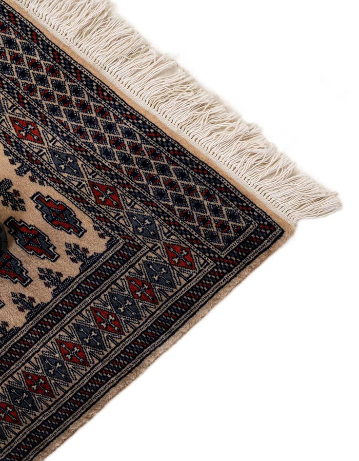 Detail image of 2' 1 x 3' 2  Hand Knotted Bokhara Oriental Wool Rug