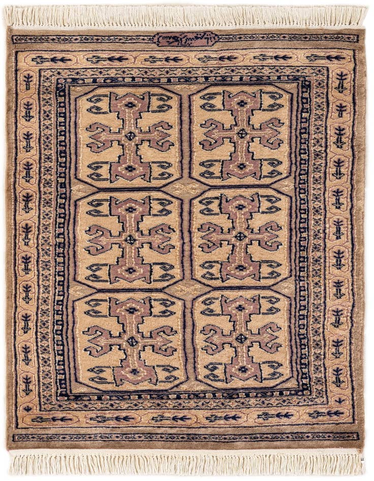 Detail image of 2' 6 x 4' 3 Hand Knotted Bokhara Rug