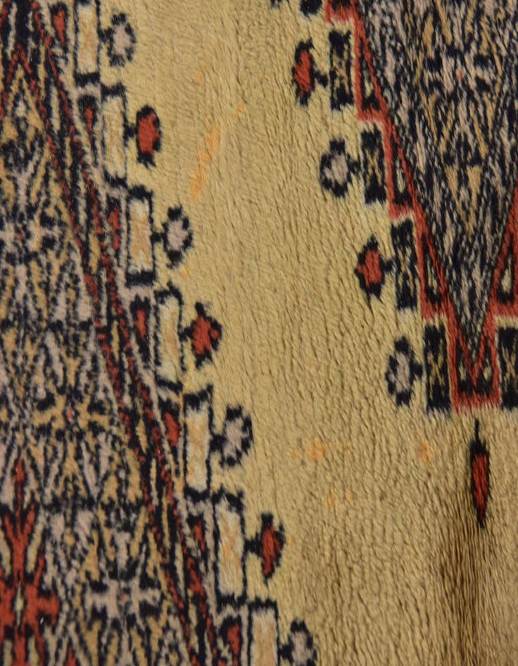 Detail image of 4' 3 x 6' Hand Knotted Bokhara Oriental Wool Rug