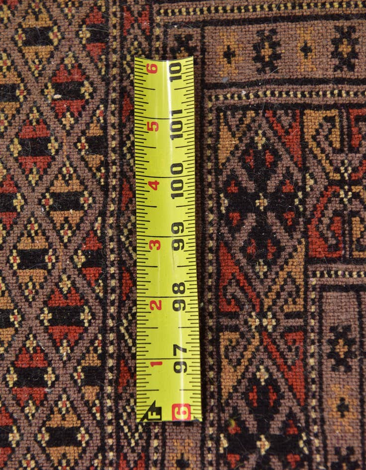 Detail image of 4' 3 x 6' Hand Knotted Bokhara Oriental Wool Rug