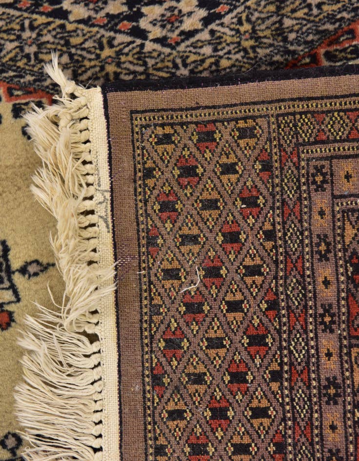 Detail image of 4' 3 x 6' Hand Knotted Bokhara Oriental Wool Rug