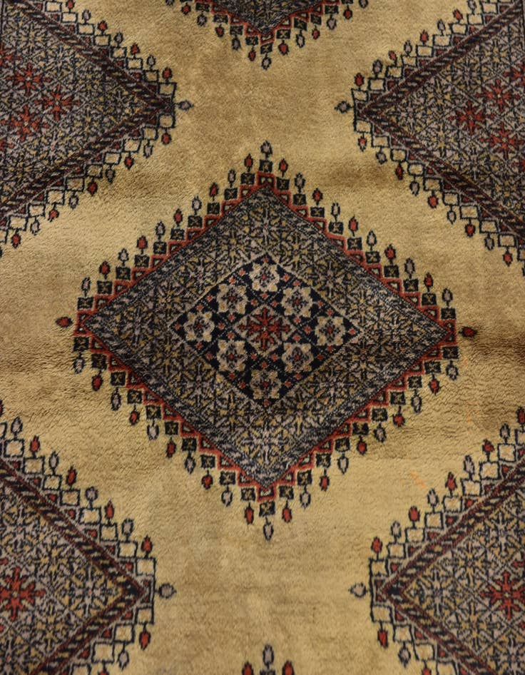 Detail image of 4' 3 x 6' Hand Knotted Bokhara Oriental Wool Rug