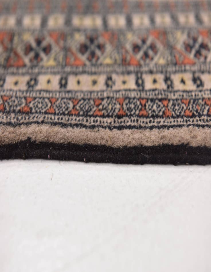 Detail image of 4' 3 x 6' Hand Knotted Bokhara Oriental Wool Rug