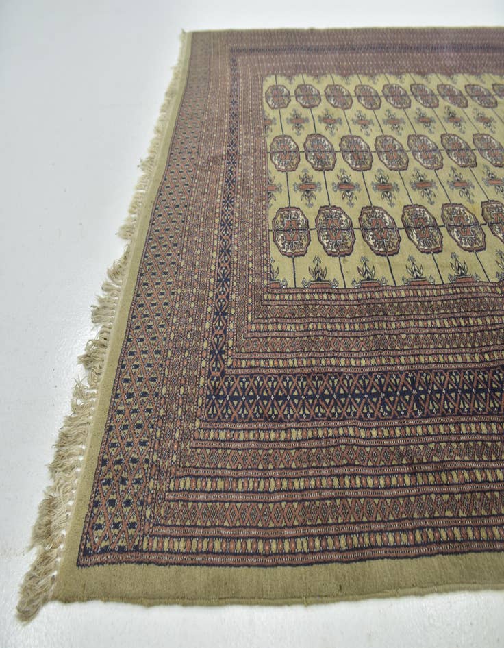 Detail image of 6' 3 x 9' Hand Knotted Bokhara Oriental Wool Rug