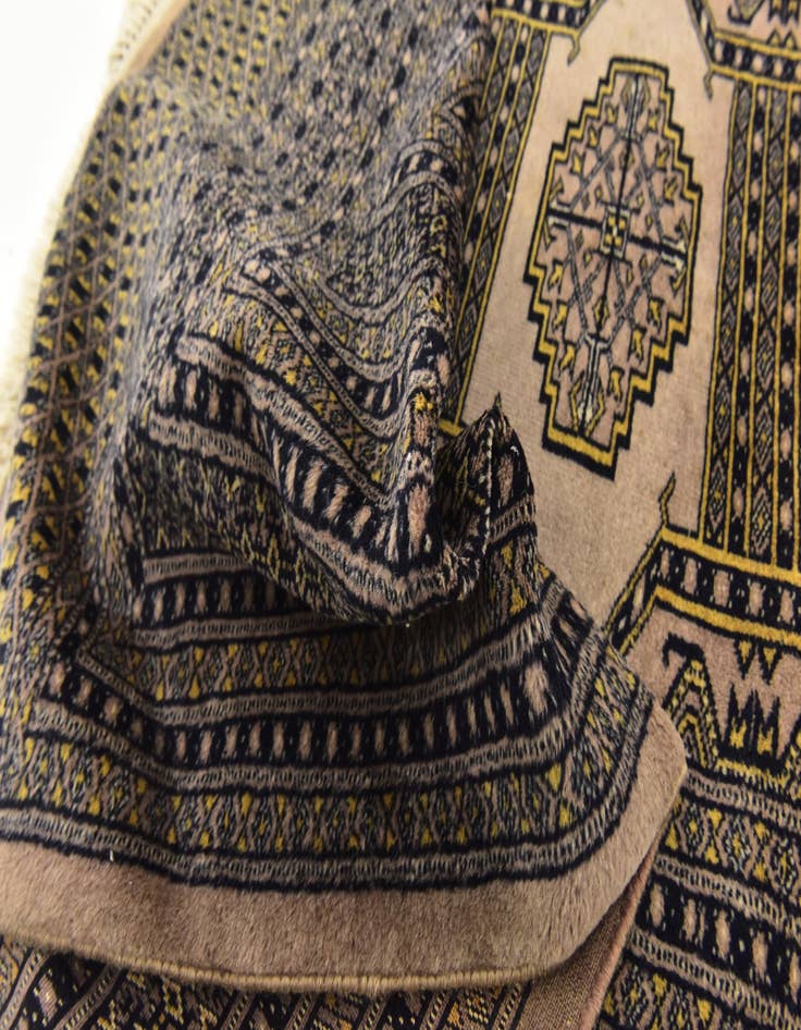 Detail image of 8' x 11' Hand Knotted Bokhara Oriental Wool Rug