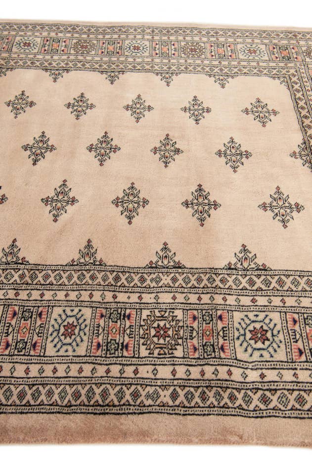 Detail image of 4' 7 x 6' 6 Hand Knotted Bokhara Oriental Wool Rug