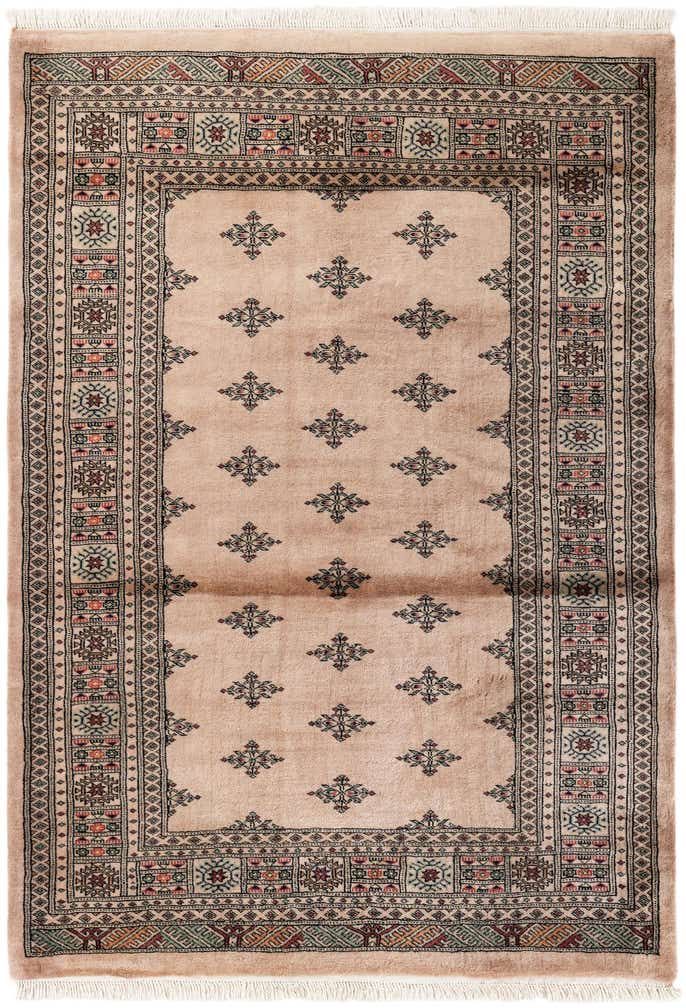 4' 7 x 6' 6 Hand Knotted Bokhara Oriental Wool Rug