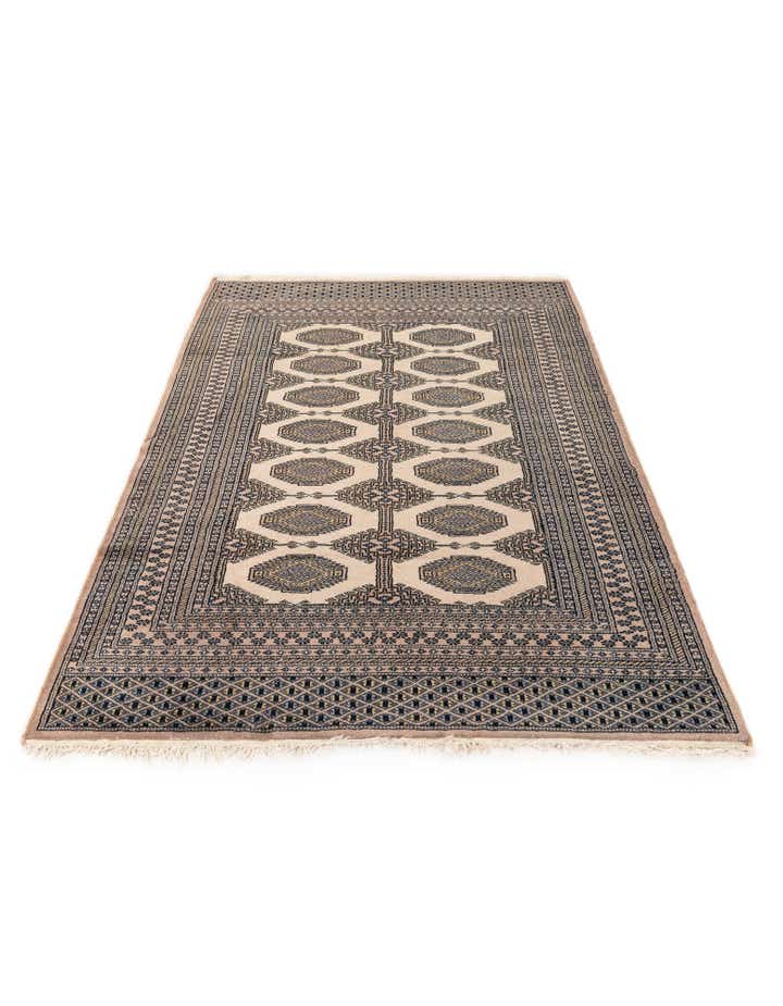 4' 3 x 6' 2 Hand Knotted Bokhara Oriental Wool Rug