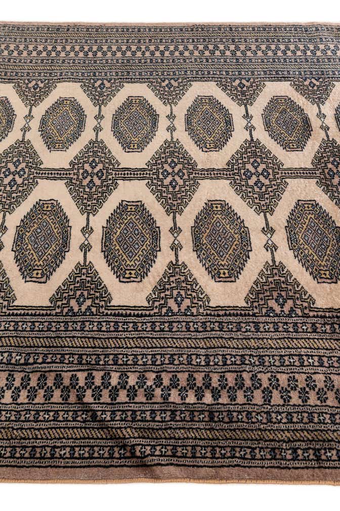 4' 3 x 6' 2 Hand Knotted Bokhara Oriental Wool Rug