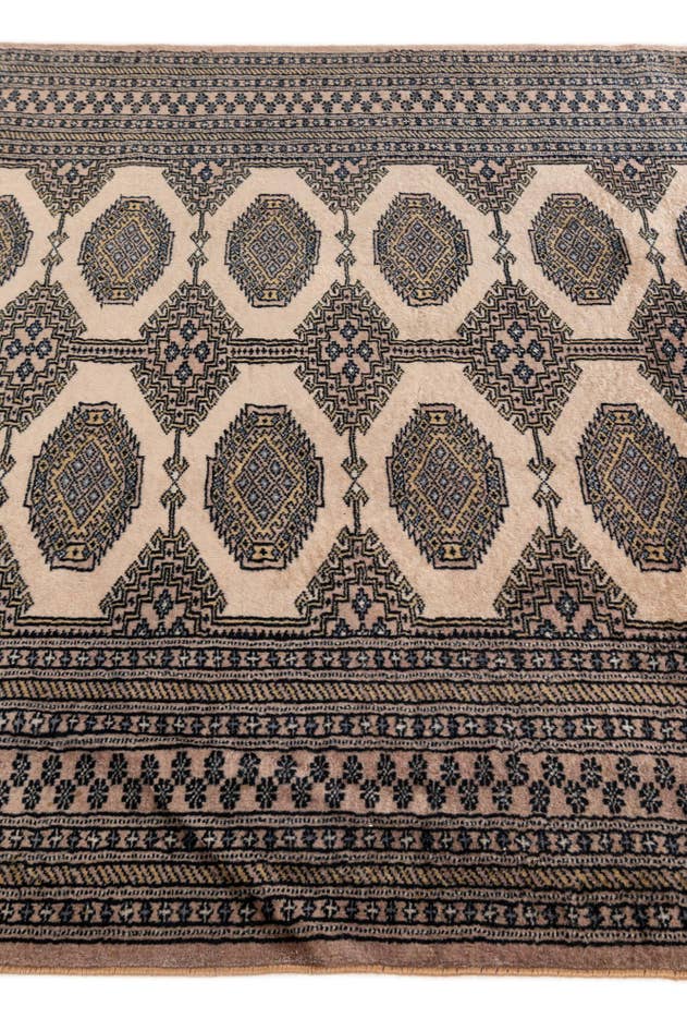 Detail image of 4' 3 x 6' 2 Hand Knotted Bokhara Oriental Wool Rug