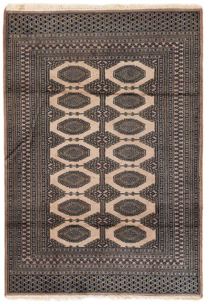 4' 3 x 6' 2 Hand Knotted Bokhara Oriental Wool Rug