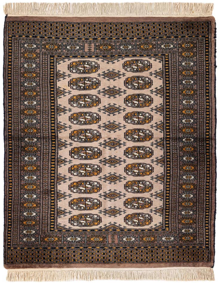 Detail image of 3' 1 x 5' 7 Hand Knotted Bokhara Wool Rug