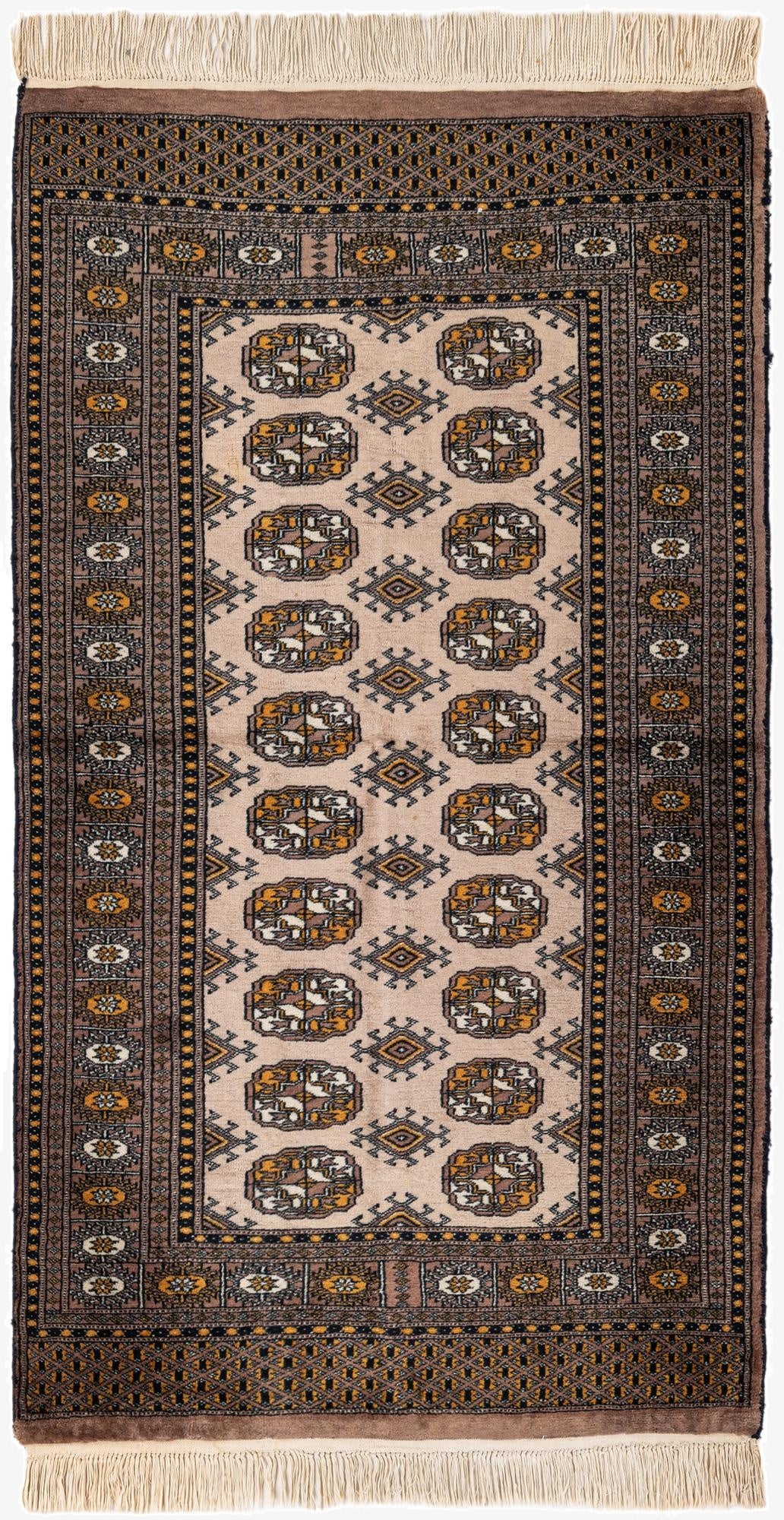 3' 1 x 5' 7  Hand Knotted Bokhara Wool Rug