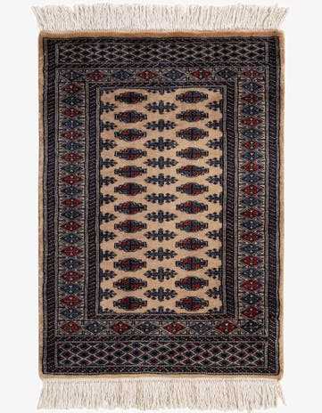 2' 1 x 3' 2 Hand Knotted Bokhara Oriental Wool Rug
