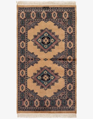 3' 1 x 5' 6 Hand Knotted Bokhara Oriental Rug