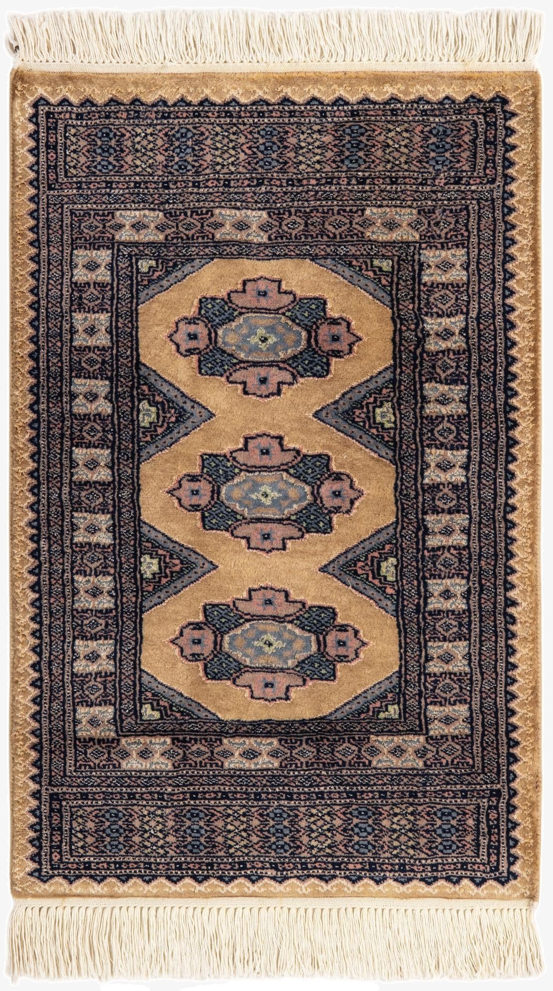 2' 1 x 3' 2  Hand Knotted Bokhara Oriental Rug
