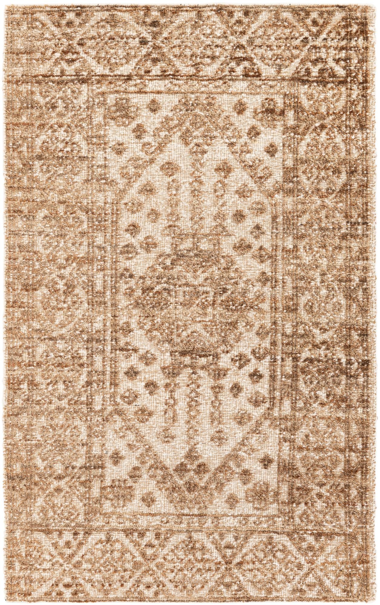 5' 1 x 8' 3  Hand Knotted Braided Jute Rug