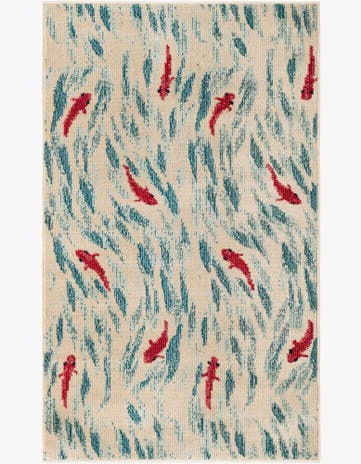 Beige Washable Capri Rug