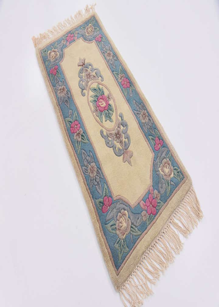 2' 4 x 4' 7 Carved Pekin Wool Rug