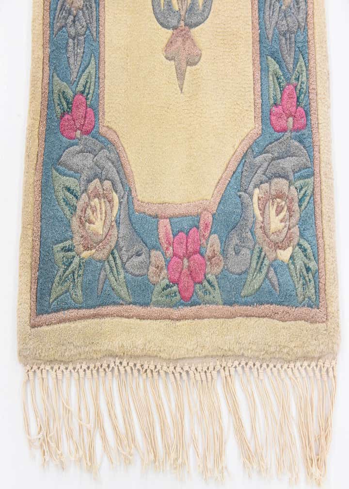 2' 4 x 4' 7 Carved Pekin Wool Rug