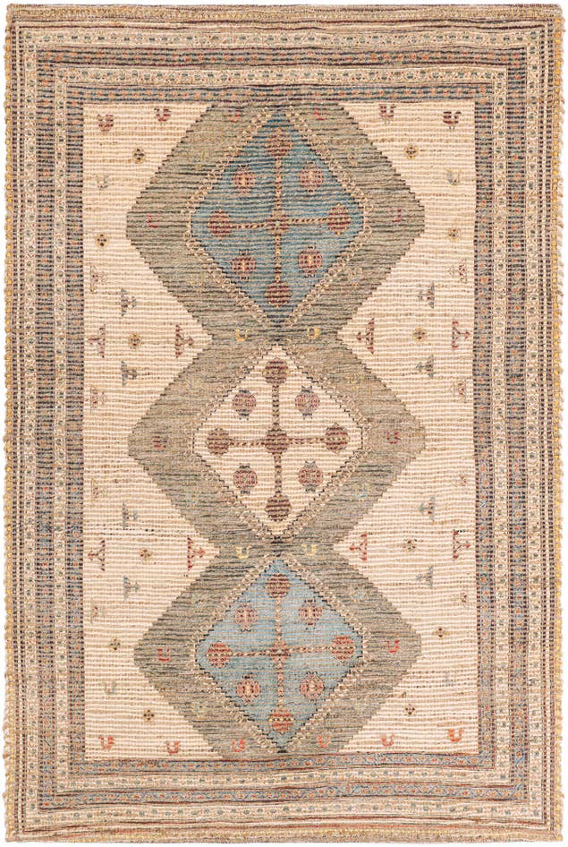 Detail image of 4' 1 x 6' 1 Chenille Jute Rug