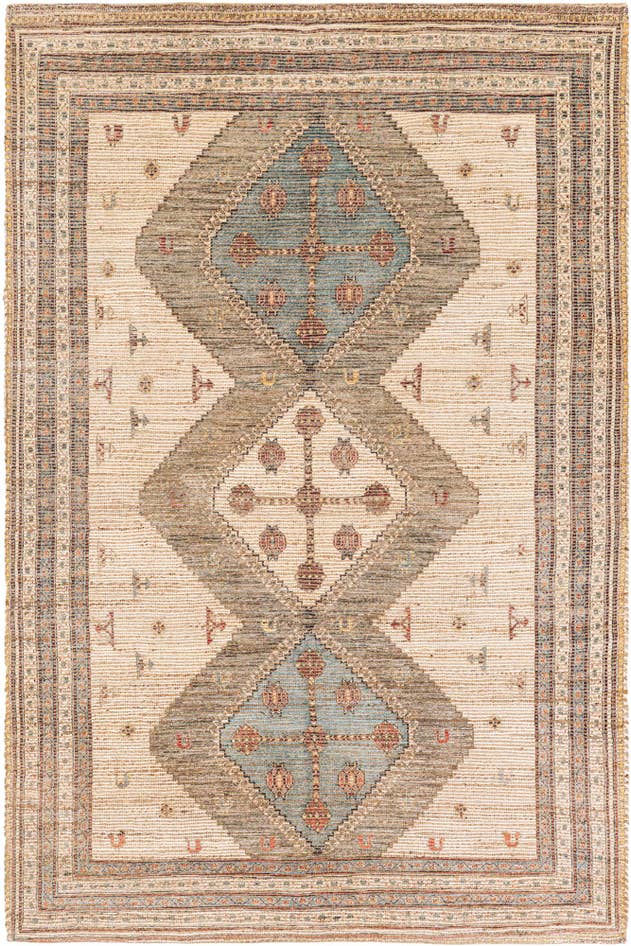 Detail image of 6' 1 x 9' Chenille Jute Rug