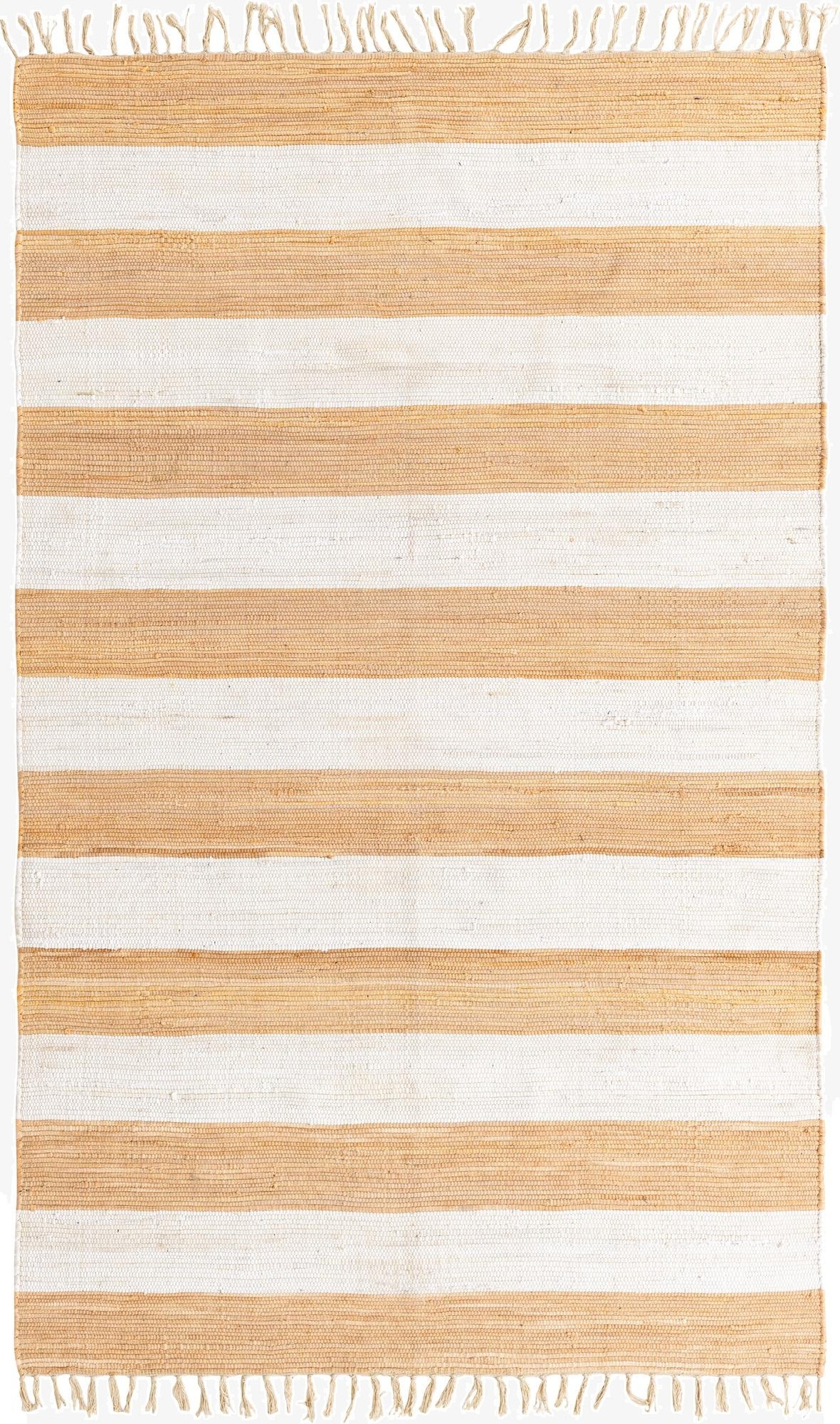 5' 1 x 8'  Hand Woven Chindi Rag Rug