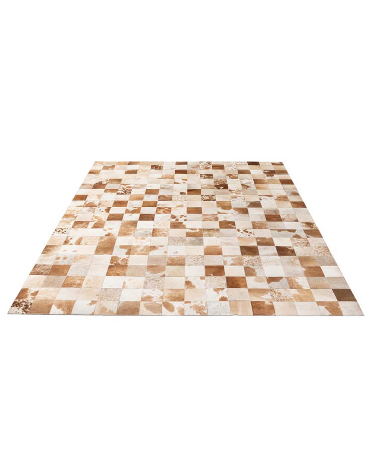 Detail image of 8' 2 x 9' 11 Cowhide - Patchwork Rug