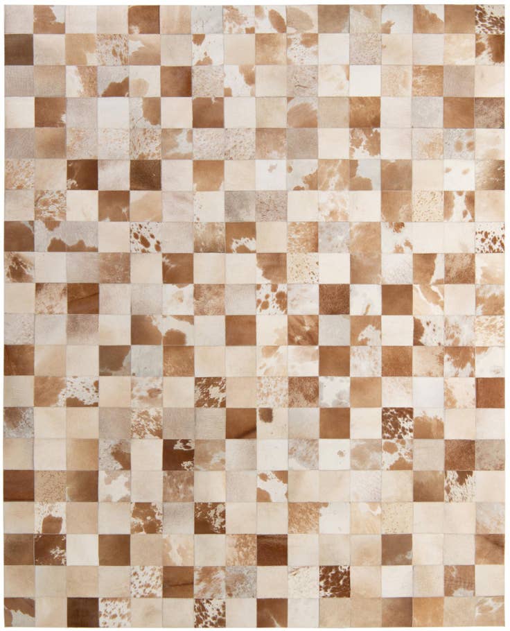 Detail image of 8' 2 x 9' 11 Cowhide - Patchwork Rug