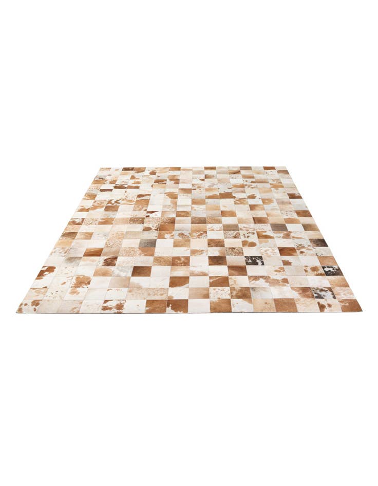 Detail image of 8' 1 x 9' 11 Cowhide - Patchwork Rug