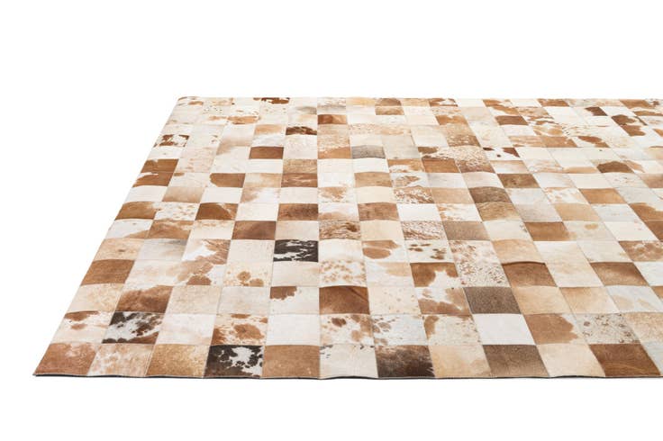 Detail image of 8' 1 x 9' 11 Cowhide - Patchwork Rug