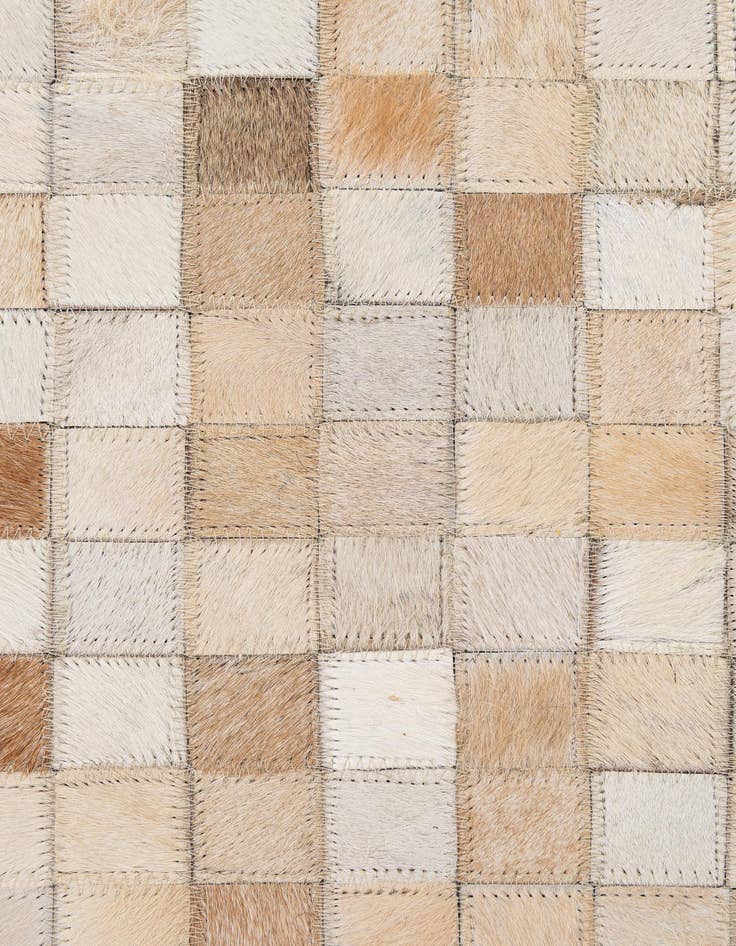 Detail image of 8' 1 x 9' 11 Cowhide - Patchwork Rug