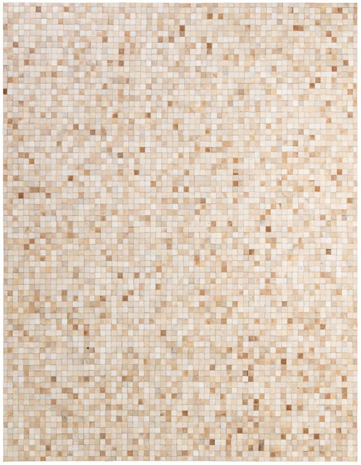 Detail image of 8' 1 x 9' 11 Cowhide - Patchwork Rug