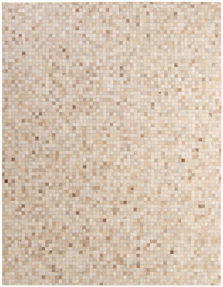 Detail image of 8' 2 x 9' 10 Cowhide - Patchwork Rug
