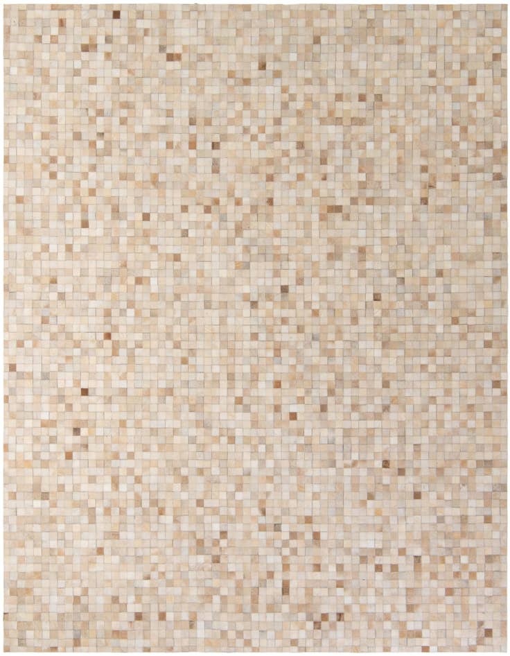 Detail image of 8' 1 x 9' 10 Cowhide - Patchwork Rug