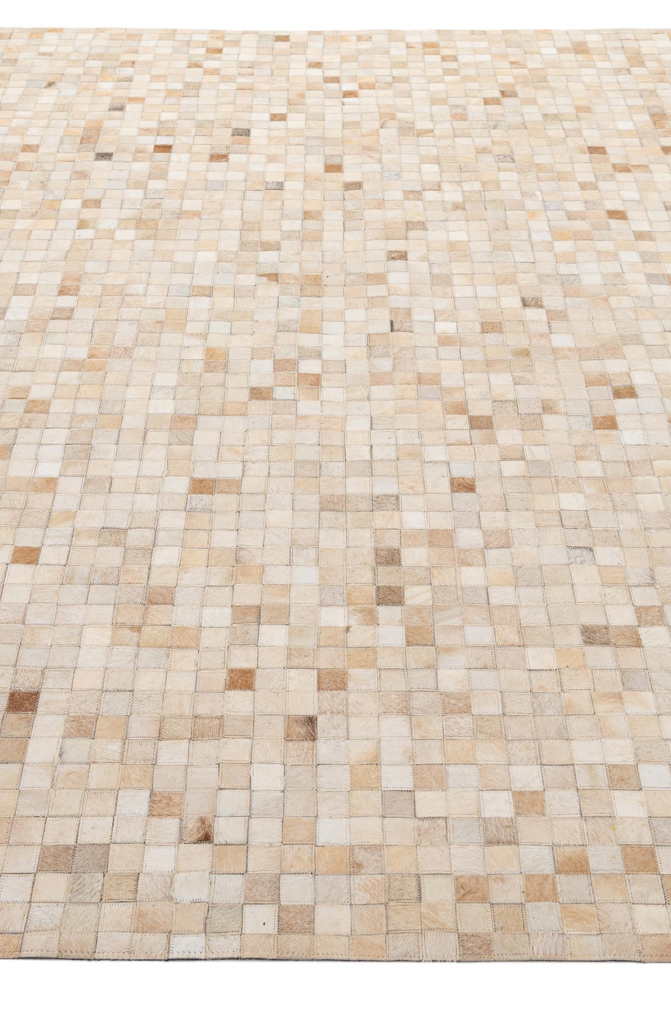 8' 1 x 10' Cowhide - Patchwork Rug