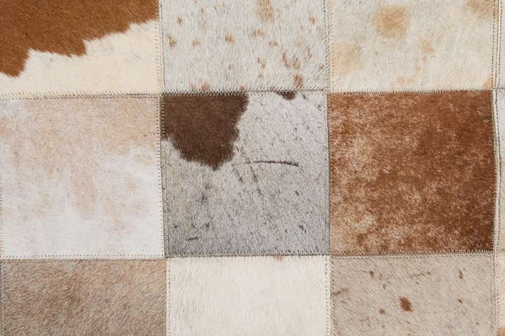 8' 1 x 9' 11 Cowhide - Patchwork Rug
